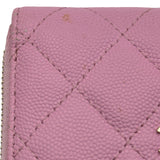 シャネル CHANEL クラシック ジップ コインパース AP0216 ピンク ゴールド金具 キャビア レディース コインケース
