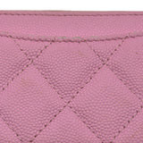 シャネル CHANEL クラシック ジップ コインパース AP0216 ピンク ゴールド金具 キャビア レディース コインケース