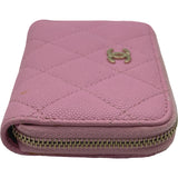 シャネル CHANEL クラシック ジップ コインパース AP0216 ピンク ゴールド金具 キャビア レディース コインケース