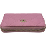 シャネル CHANEL クラシック ジップ コインパース AP0216 ピンク ゴールド金具 キャビア レディース コインケース