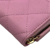 シャネル CHANEL クラシック ジップ コインパース AP0216 ピンク ゴールド金具 キャビア レディース コインケース