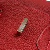 エルメス HERMES バーキン25 ヴェルソ Y刻 ルージュカザック×ルージュアッシュ シルバー金具 トゴ レディース ハンドバッグ