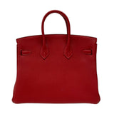 エルメス HERMES バーキン25 ヴェルソ Y刻 ルージュカザック×ルージュアッシュ シルバー金具 トゴ レディース ハンドバッグ