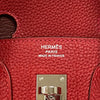 エルメス HERMES バーキン25 ヴェルソ Y刻 ルージュカザック×ルージュアッシュ シルバー金具 トゴ レディース ハンドバッグ