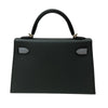 エルメス HERMES ミニケリー2 トリコロール K刻 ヴェールマングローブ/グリパンタン/ブラック ゴールド金具 エプソン レディース ハンドバッグ