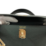 エルメス HERMES ミニケリー2 トリコロール K刻 ヴェールマングローブ/グリパンタン/ブラック ゴールド金具 エプソン レディース ハンドバッグ