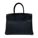 エルメス HERMES バーキン30 W刻 ブラック シルバー金具 トゴ レディース ハンドバッグ