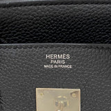 エルメス HERMES バーキン30 W刻 ブラック シルバー金具 トゴ レディース ハンドバッグ