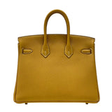 エルメス HERMES バーキン25 W刻 ナチュラルサブレ ゴールド金具 トゴ レディース ハンドバッグ
