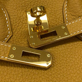 エルメス HERMES バーキン25 W刻 ナチュラルサブレ ゴールド金具 トゴ レディース ハンドバッグ