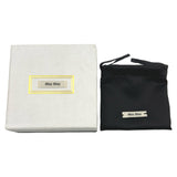 ミュウミュウ miu miu エナメルメタル ブレスレット #M 5JB408 ホワイト ゴールド金具 バングル アクセサリー レディース