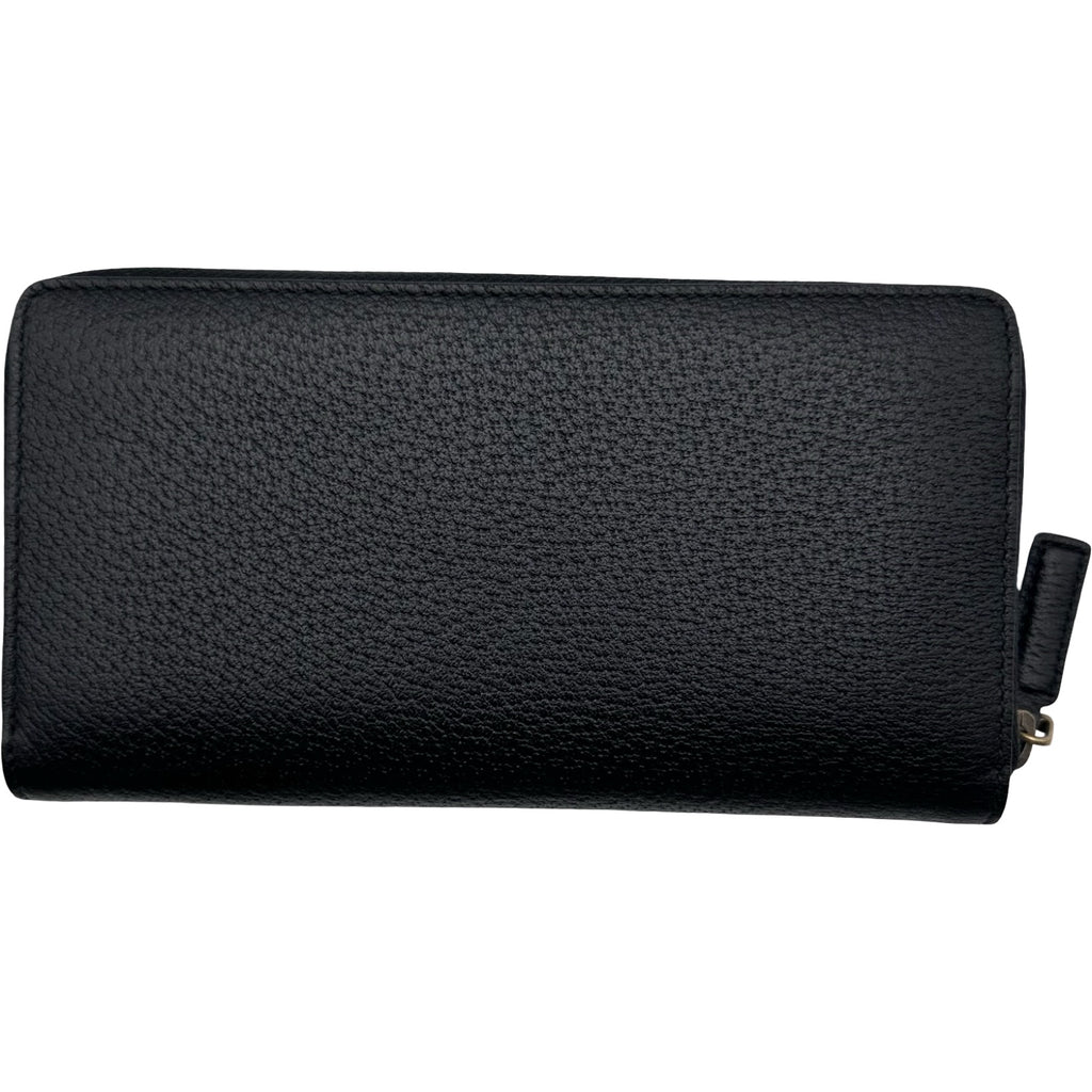 グッチ GUCCI GGマーモントロングジップウォレット 428736 ブラック レザー レディース 長財布 グッチ GUCCI GGマーモントロングジップウォレット 428736 ブラック