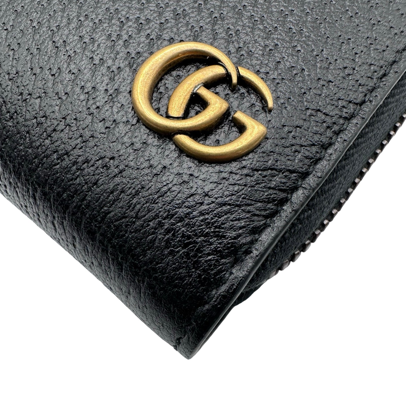 グッチ GUCCI GGマーモントロングジップウォレット 428736 ブラック レザー レディース 長財布 グッチ GUCCI GGマーモントロングジップウォレット 428736 ブラック