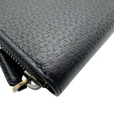 グッチ GUCCI GGマーモントロングジップウォレット 428736 ブラック レザー レディース 長財布