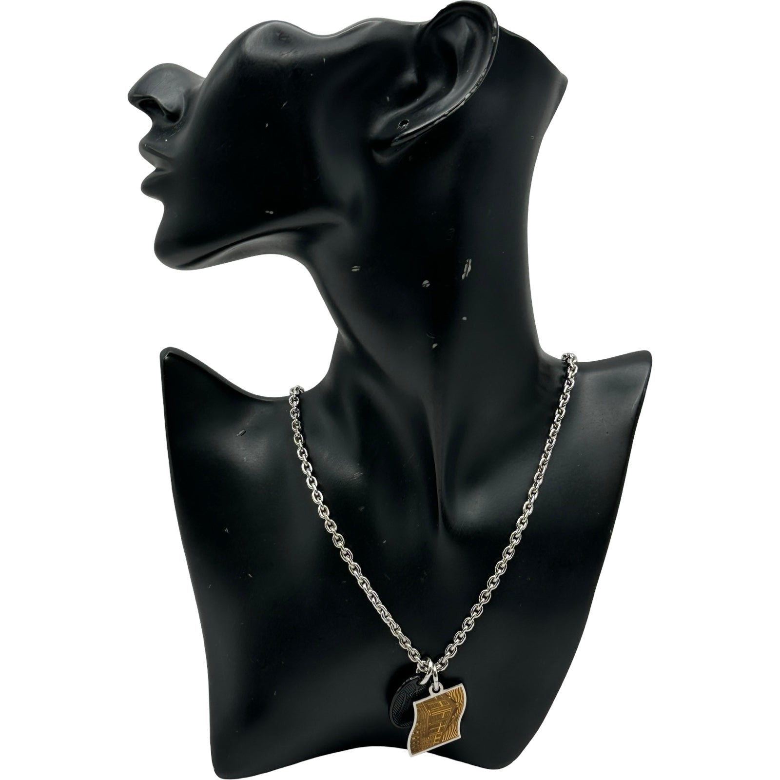 エルメス HERMES パラードネックレス シルバー バッファローホーン