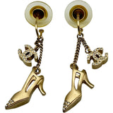 シャネル CHANEL ココマーク ヒールモチーフ ピアス ゴールド メタル/ストラス アクセサリー レディース