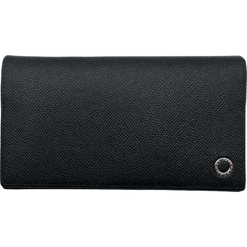 本物 ブルガリ BVLGARI レザー 長財布 ロングウォレット 札入れ ブラック 財布 ウォレット 中古 ブルガリ BVLGARI ブルガリブルガリロングウォレット ブラック レザー
