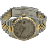 ロレックス ROLEX デイトジャスト 16233 アイボリーピラミッド ゴールド/ステンレススチール 自動巻き メンズ 腕時計