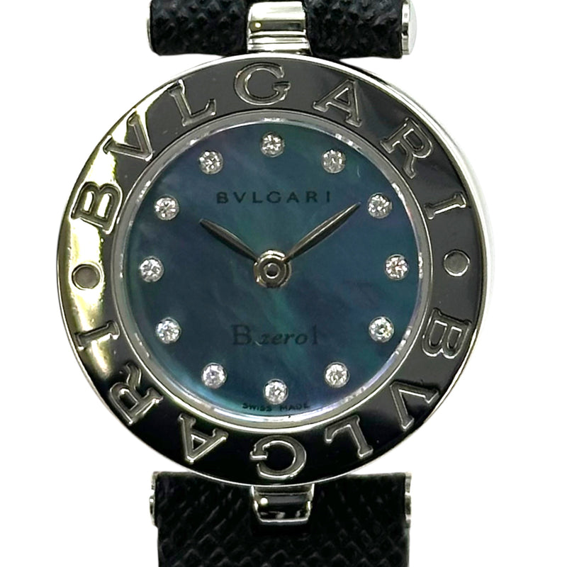 【美品】ブルガリ Bzero1 クォーツ【BZ22S】【稼働品】レディースモデル ブルガリ BVLGARI B-zero1 BZ22S ブルーシェル ステンレススチール