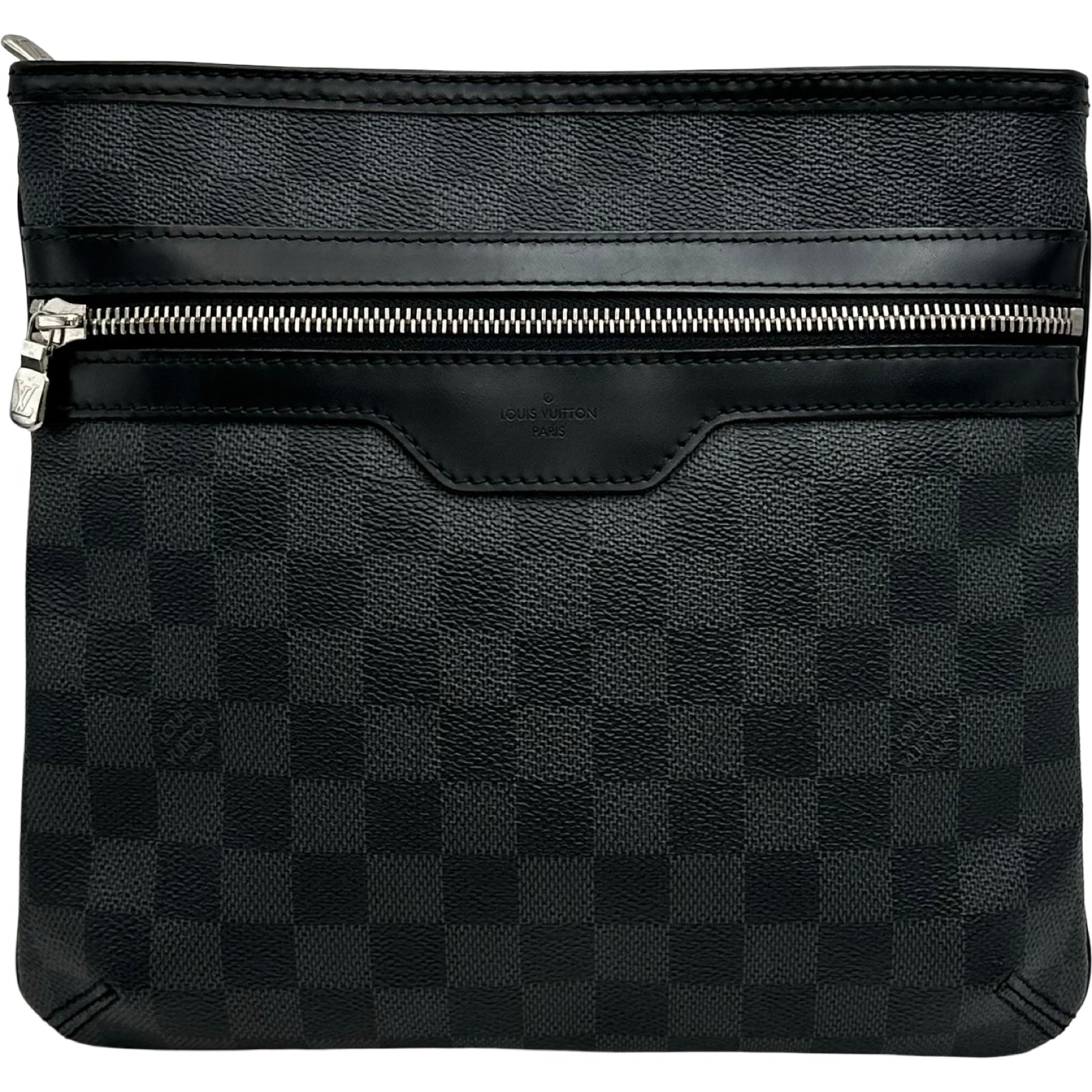 【美品】ルイヴィトン　ダミエグラフィット　トマス　ショルダーバッグ　黒　1280 ルイ・ヴィトン LOUIS VUITTON トマス N58028 ブラック ダミエ・グラ