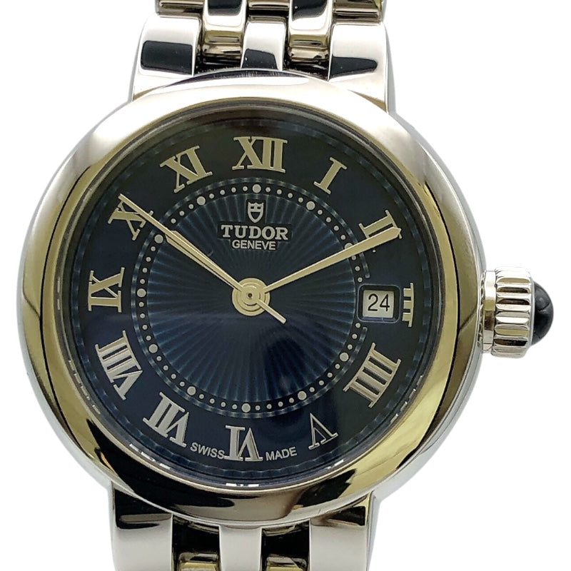 チューダー/チュードル TUDOR クレア　ド　ローズ　26mm 35200-0009 ブルー ステンレススチール 自動巻き レディース 腕時計 チューダー/チュードル TUDOR クレア ド ローズ 26mm 35200-0009