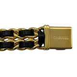シャネル CHANEL プルミエール S H0001 ブラック ゴールドメッキ クオーツ レディース 腕時計