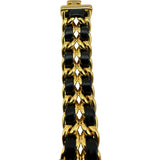シャネル CHANEL プルミエール S H0001 ブラック ゴールドメッキ クオーツ レディース 腕時計