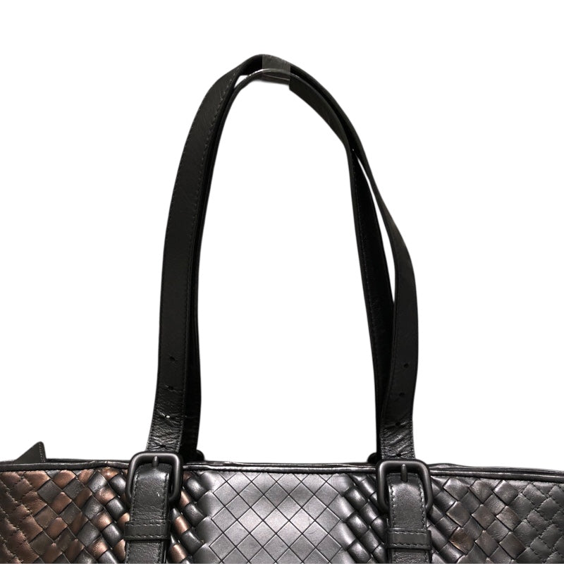 ボッテガ・ヴェネタ BOTTEGA VENETA イントレチャートトートバッグ ブラック/ブロンズ レザー メンズ ハンドバッグ ボッテガ・ヴェネタ BOTTEGA VENETA イントレチャートトートバッグ
