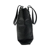 ボッテガ・ヴェネタ BOTTEGA VENETA イントレチャートトートバッグ ブラック/ブロンズ レザー メンズ ハンドバッグ