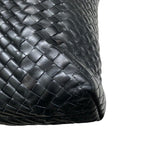 ボッテガ・ヴェネタ BOTTEGA VENETA イントレチャートトートバッグ ブラック/ブロンズ レザー メンズ ハンドバッグ