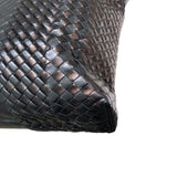 ボッテガ・ヴェネタ BOTTEGA VENETA イントレチャートトートバッグ ブラック/ブロンズ レザー メンズ ハンドバッグ