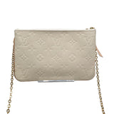 ルイ・ヴィトン LOUIS VUITTON ポシェッドゥーブルジップ M63919 ピンクアイボリー アンプラント レディース ショルダーバッグ