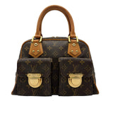 ルイ・ヴィトン LOUIS VUITTON マンハッタンPM M40026 ブラウン モノグラム/レザー レディース ハンドバッグ