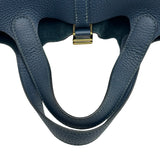 エルメス HERMES ピコタンロックPM W刻印 ブルードプリュス ゴールド金具 トリヨン レディース ハンドバッグ