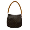 ルイ・ヴィトン LOUIS VUITTON ルーピングMM ブラウン モノグラム/レザー レディース ショルダーバッグ