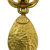 シャネル CHANEL ココマーク ティアドロップ イヤリング ブラウン メタル・ウッド アクセサリー