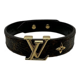 ルイ・ヴィトン LOUIS VUITTON ブレスレット・LVアイコニック#17 ブラウン ゴールド金具 モノグラム/メタル アクセサリー