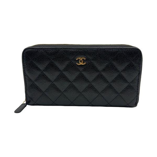 シャネル CHANEL クラシックロングジップウォレット AP0242 ブラック