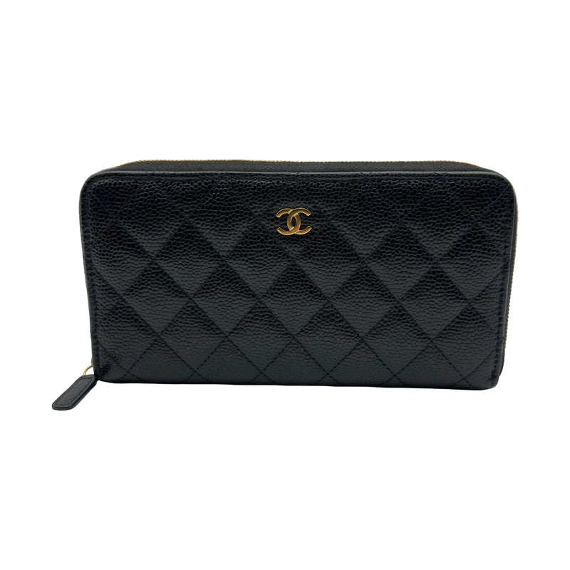 シャネル CHANEL クラシックロングジップウォレット AP0242 ブラック