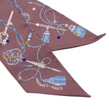 エルメス HERMES ツイリー Les Cles a Pois マルチカラー シルク レディース スカーフ