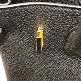 エルメス HERMES バーキン25 W刻 ブラック トゴ ゴールド金具 レディース ハンドバッグ