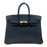 エルメス HERMES バーキン25 W刻 ブラック トゴ ゴールド金具 レディース ハンドバッグ