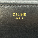 セリーヌ CELINE トリオンフ スモールフラップウォレット 10D783 ブラック シャイニーカーフ レディース 二つ折り財布