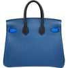 エルメス HERMES バーキン25 トリコロール K刻印 ディープブルー/ブルーイドラ/ノワール エプソン レディース ハンドバッグ