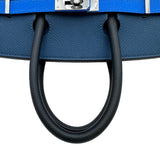 エルメス HERMES バーキン25 トリコロール K刻印 ディープブルー/ブルーイドラ/ノワール エプソン レディース ハンドバッグ