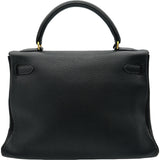 エルメス HERMES ケリー32 内縫い ▢B刻 ブラック ゴールド金具 トゴ レディース ハンドバッグ
