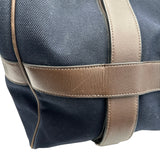エルメス HERMES アリオン・カバス □N刻 ネイビー/ブラウン シルバー金具 エバーカラー/トワル メンズ トートバッグ