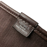 エルメス HERMES アリオン・カバス □N刻 ネイビー/ブラウン シルバー金具 エバーカラー/トワル メンズ トートバッグ