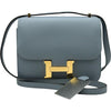 エルメス HERMES コンスタンス3ミニ W刻 ブルーラン ゴールド金具 スイフト レディース ショルダーバッグ