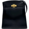 エルメス HERMES ケリースポーツGM ○W刻 ブラック ゴールド金具 ボックスカーフ レディース ショルダーバッグ